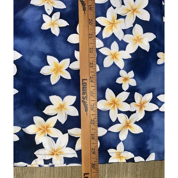 Royal Creations Floral Vacation Men’s Hawaiian Shirt Blue Sz XL Made in Hawaii - Picture 9 of 10